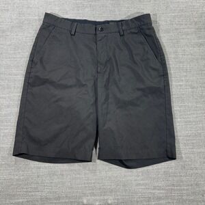 Greg Norman Golf Shorts Mens 32 Black Excellent Performance Stretch Flat Front
